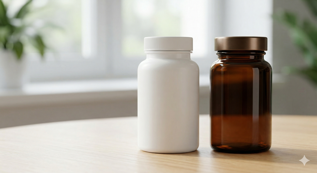 Two supplement bottles compared side by side representing the quality difference between supplement grades